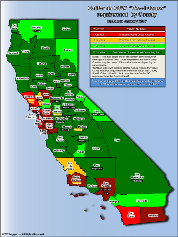 California CCW Issuance Map